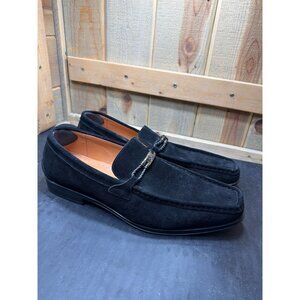 Stacy Adams Neville Moc Toe Bit Slip-On Dress Shoes Size 15M Black Suede